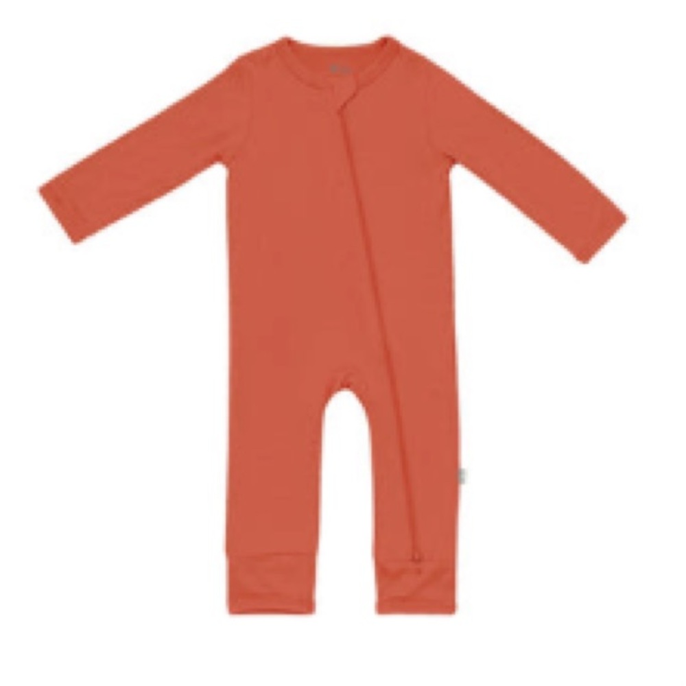 Kyte Zippered Romper in Tangerine (3-6m)
